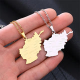 Afghanistan Map Necklace