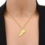 Lebanon Map Necklace