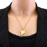 Syria Map Necklace
