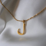 Arabic initial necklace
