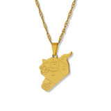 Syria Map Necklace