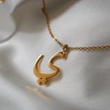 Arabic initial necklace