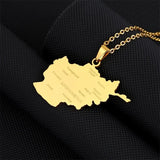 Afghanistan Map Necklace