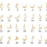 Arabic initial necklace