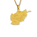 Afghanistan Map Necklace