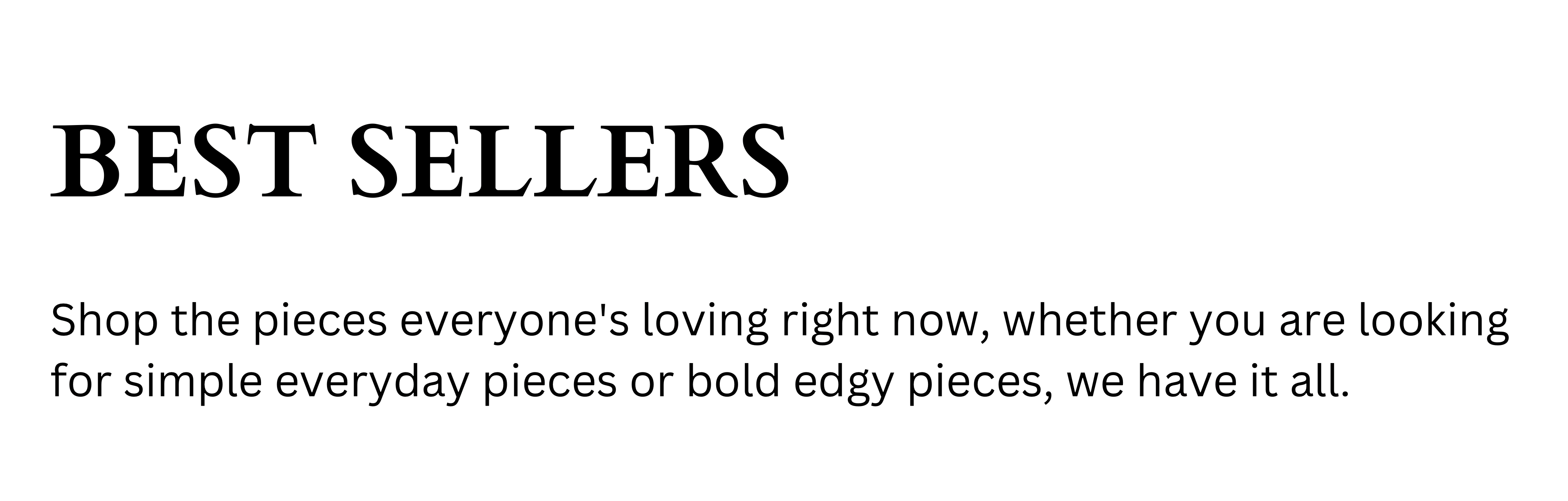 BEST SELLERS