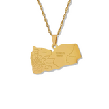 Yemen Map Necklace