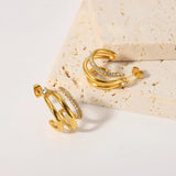 Pave Half Hoops