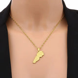 Lebanon Map Necklace