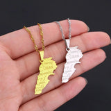 Lebanon Map Necklace