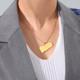 Yemen Map Necklace
