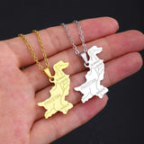 Pakistan Map Necklace