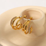 Pave Half Hoops