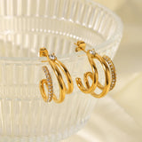 Pave Half Hoops