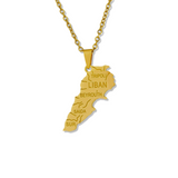 Lebanon Map Necklace